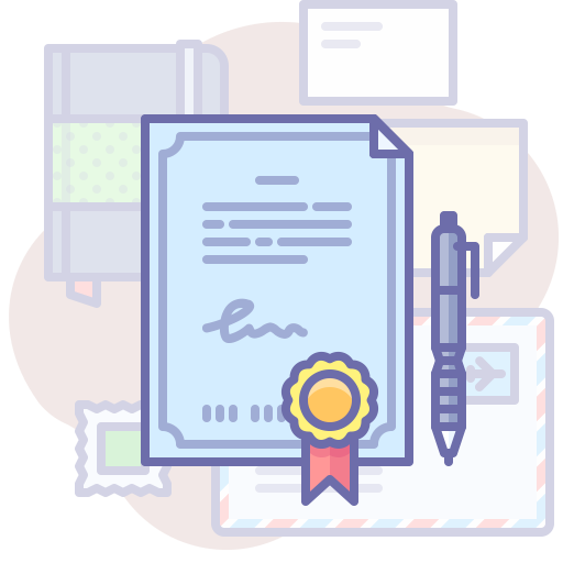 vigtige dokumenter og en kuglepen